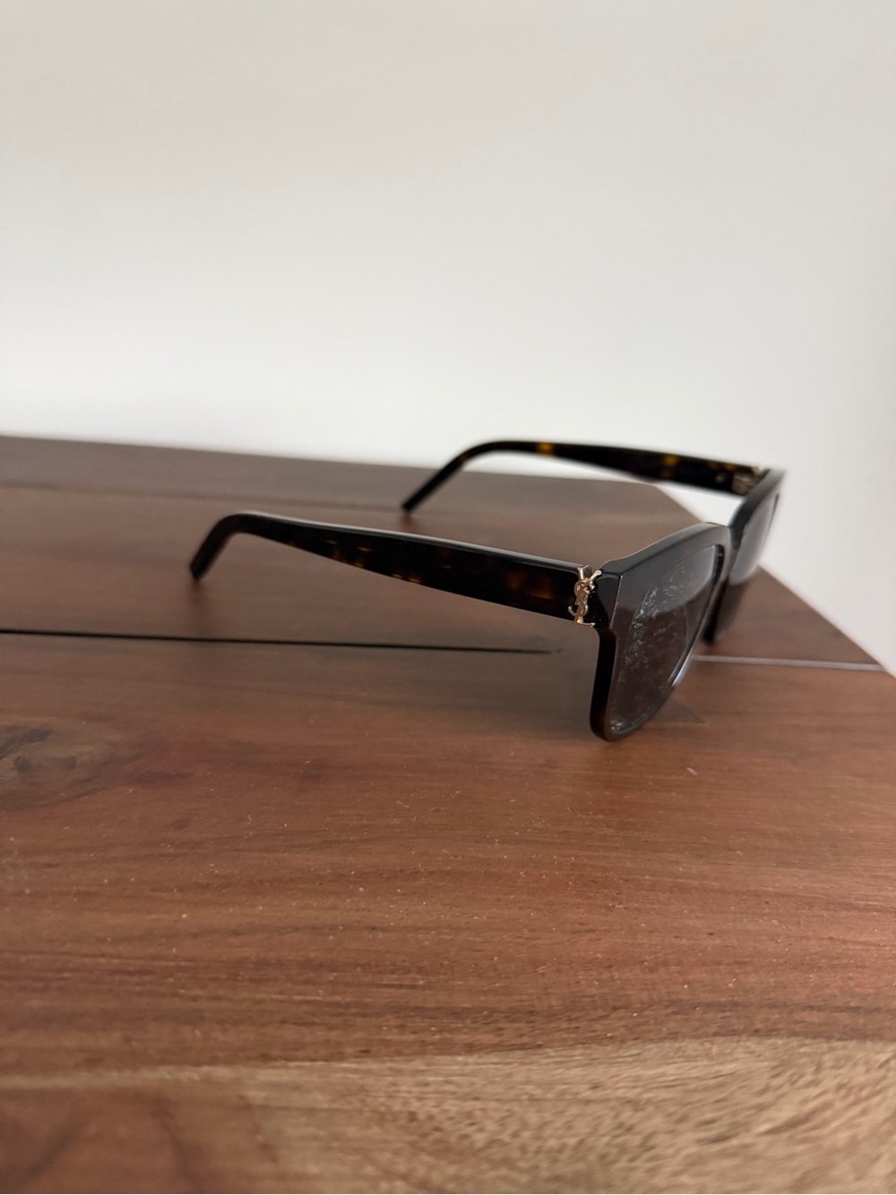 YSL Tortoiseshell Square-Frame Sunglasses - Brown